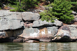 Pictographs on the rocks